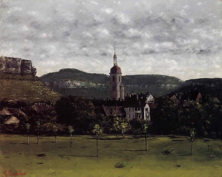 Gustave Courbet View of Ornans and Its Church Steeple